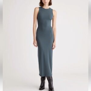 Quince Teal Midi Dress